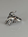 Anillo de Lagarto Corcel Plateado