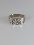 Silver Steed Silver Zirconia Band