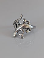 Silver Steed Lizard Ring