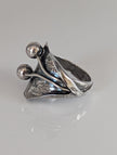 Bague en argent Silver Steed Big Leaf avec ornement