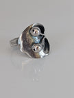 Bague en argent Silver Steed Big Leaf avec ornement