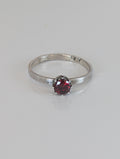 Silver Steed Silver Ruby Zirconia Ring
