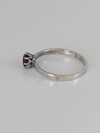 Silver Steed Silver Ruby Zirconia Ring