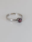 Silver Steed Silver Ruby Zirconia Ring