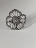 Silver Steed Large Unique Flower Handmade Silver Ring