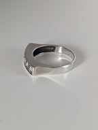 Silver Steed Greek Theme Ring