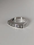 Silver Steed Greek Theme Ring