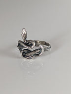 Silver Steed Snake Silver Ring