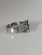 Silver Steed Wolf Silver Ring