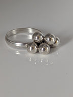 Silver Steed Jiggly Balls Silver Ring