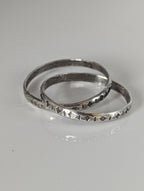 Silver Steed Two Interlinking Bands