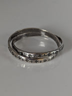 Silver Steed Two Interlinking Bands