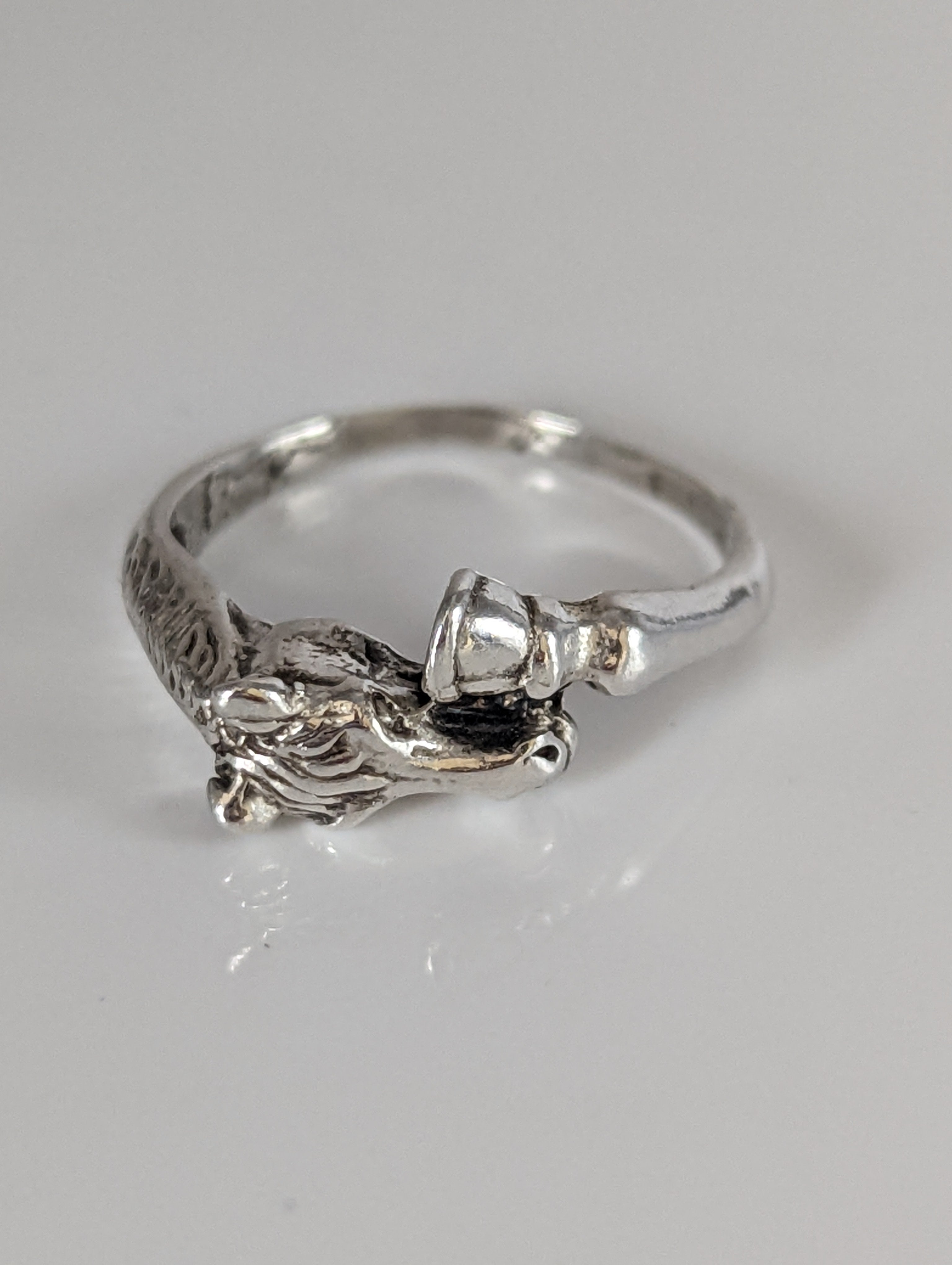 925 Silver Horse Head & Hoof Ring – Equestrian Gift for Him or Her