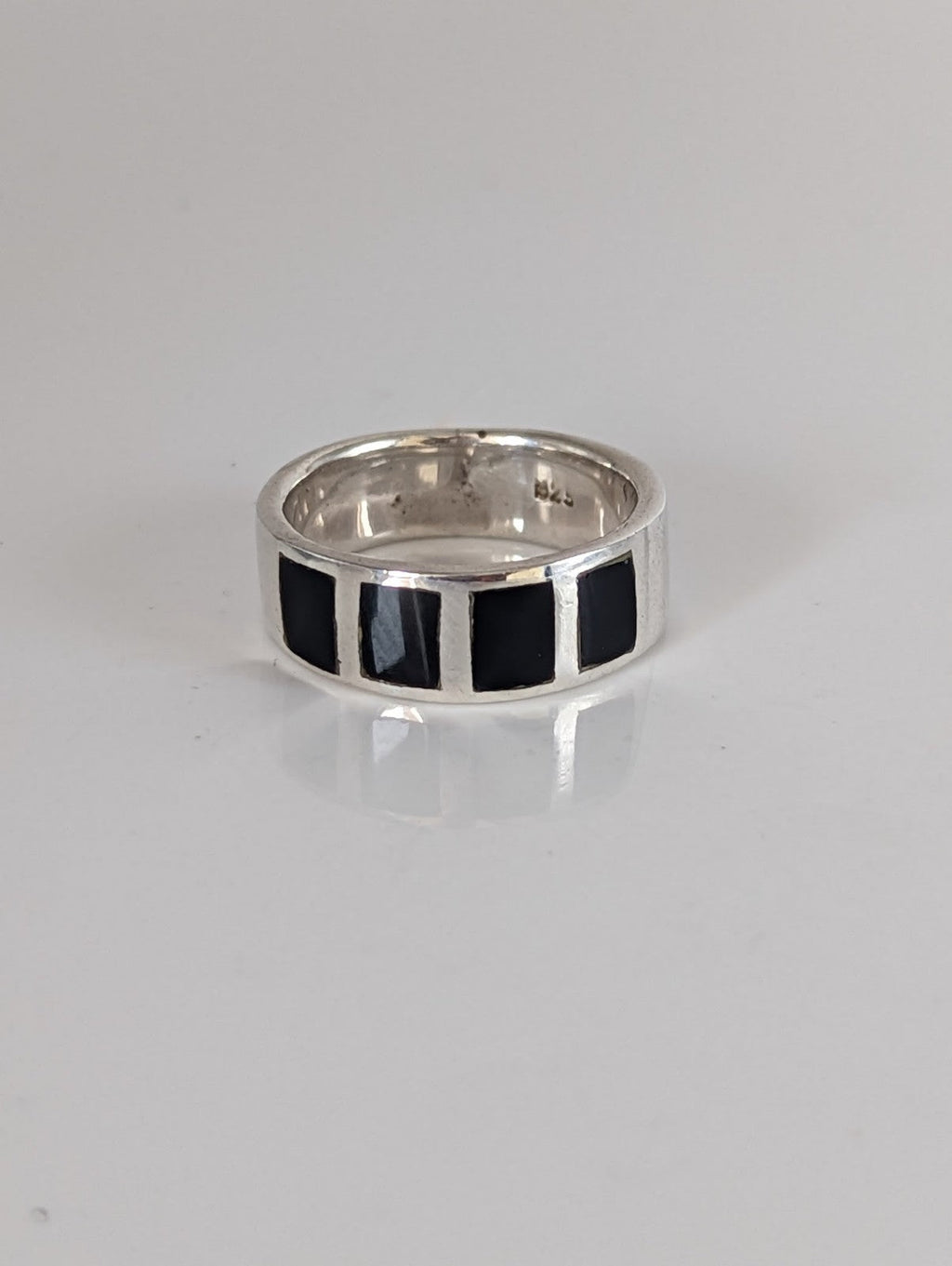 Silver Steed Black Mass Silver Band