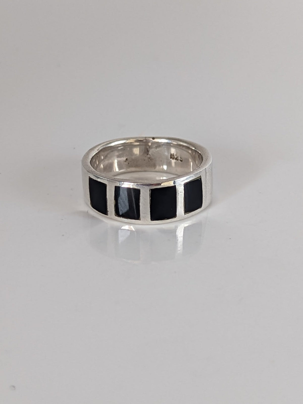 Silver Steed Black Mass Silver Band