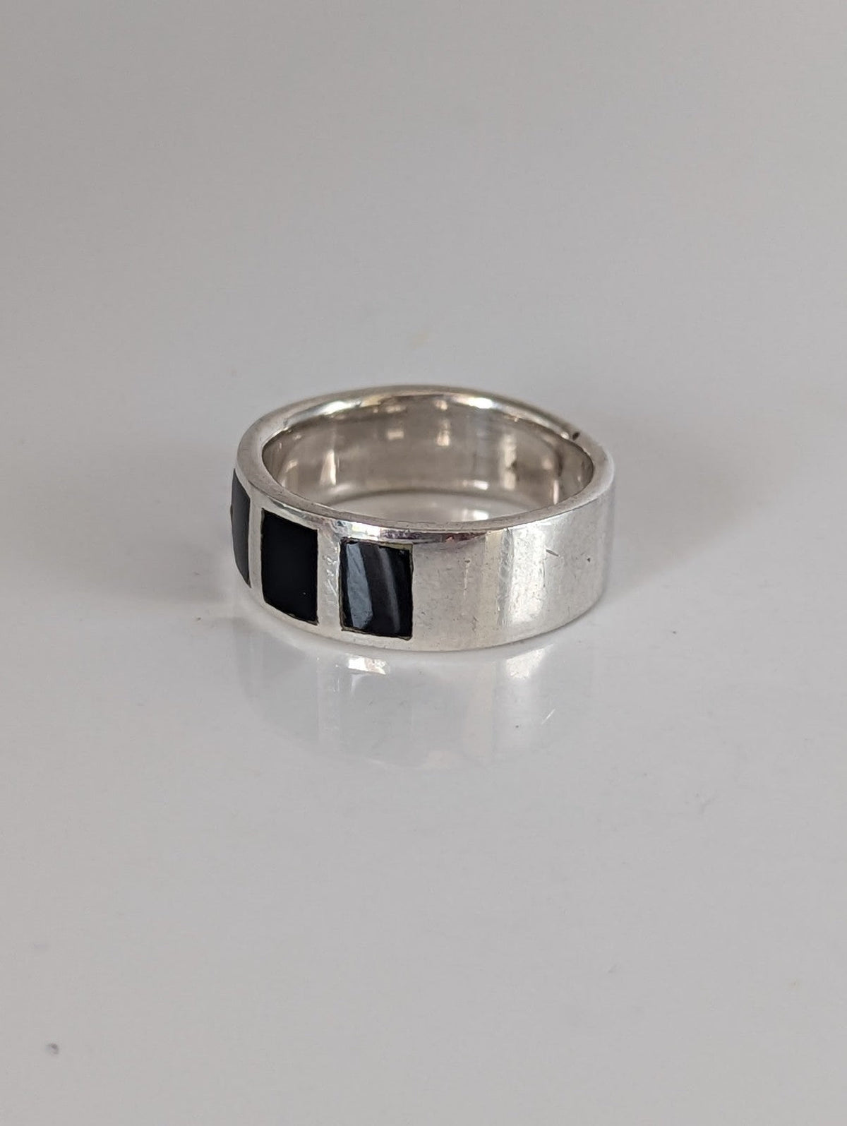 Silver Steed Black Mass Silver Band