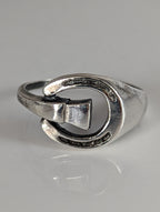 925 Silver Horseshoe Ring – Equestrian Symbol & Gift for Him or Her