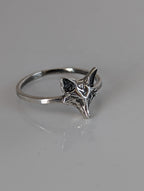 925 Silver Fox Ring – Nature-Inspired Handmade Gift for Animal Lovers