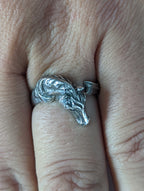 925 Silver Steed Horse Head Ring – Bold Equestrian Statement for Him or Her