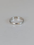 925 Silver Plain Band Ring – Unisex Equestrian-Inspired Minimalist Ring