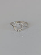 925 Silver Horseshoe Ring with Zirconia – Lucky Equestrian Gift