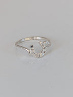 925 Silver Horseshoe Ring with Zirconia – Lucky Equestrian Gift