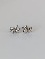 925 Silver Galloping Horse Studs – Handmade Equestrian Earrings