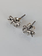 925 Silver Galloping Horse Studs – Handmade Equestrian Earrings