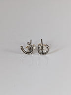 Silver Steed Small Horseshoe Stud Earrings 1