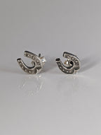 Silver Steed Horseshoe 3 Studs