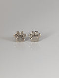 Silver Steed Silver Dog Paws 2 Stud Earrings