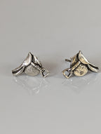 Silver Steed Silver Saddle Stud Earrings