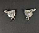 Silver Steed Silver Saddle Stud Earrings
