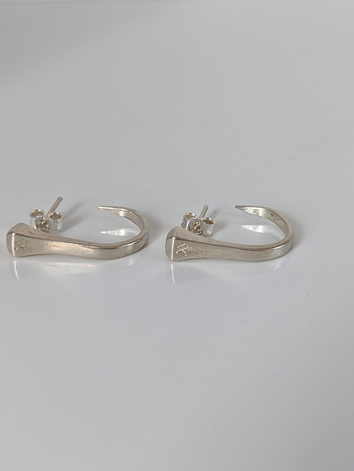 Silver Steed Hoofnail Stud Earrings