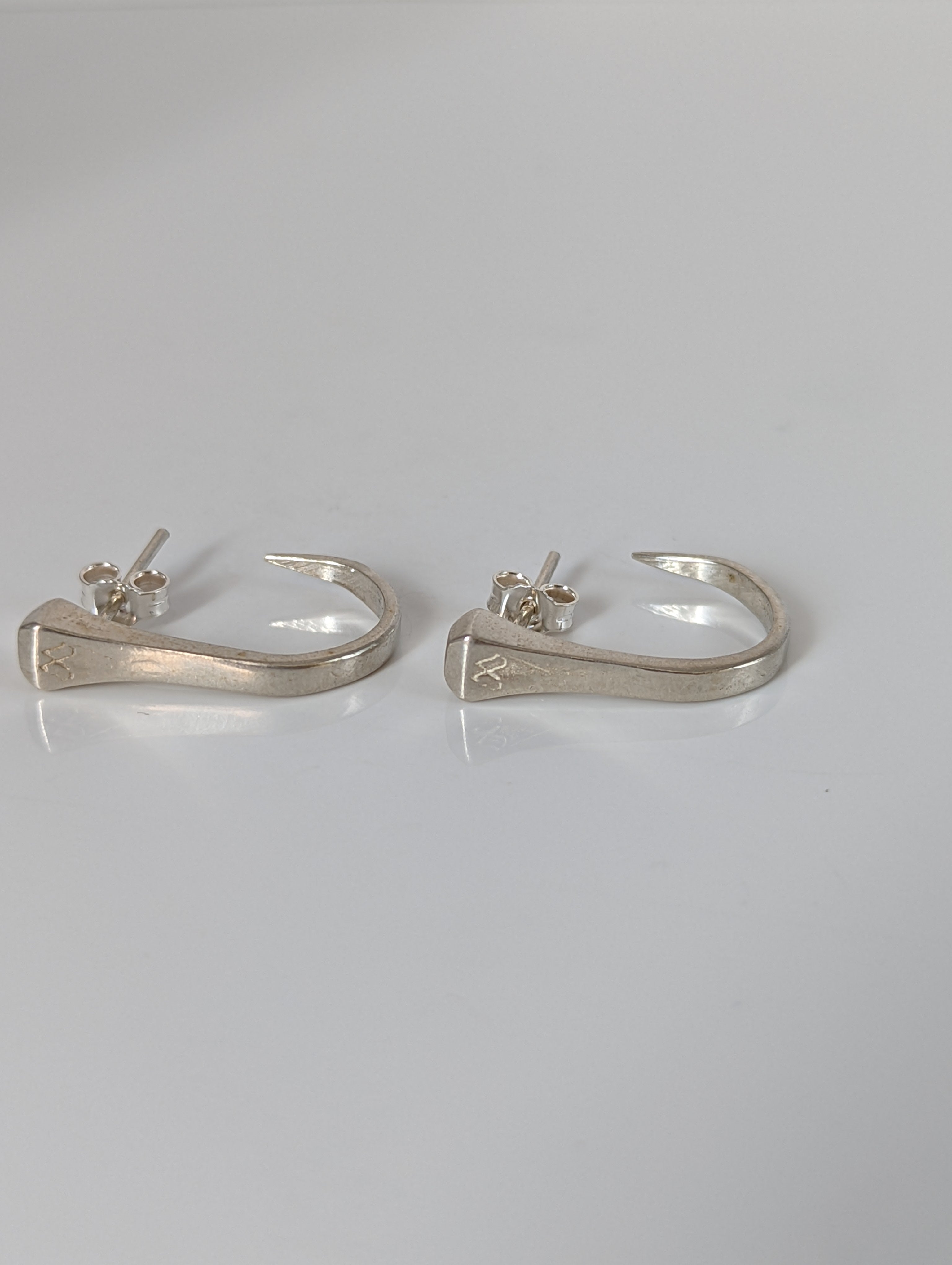 Silver Steed Hoofnail Stud Earrings
