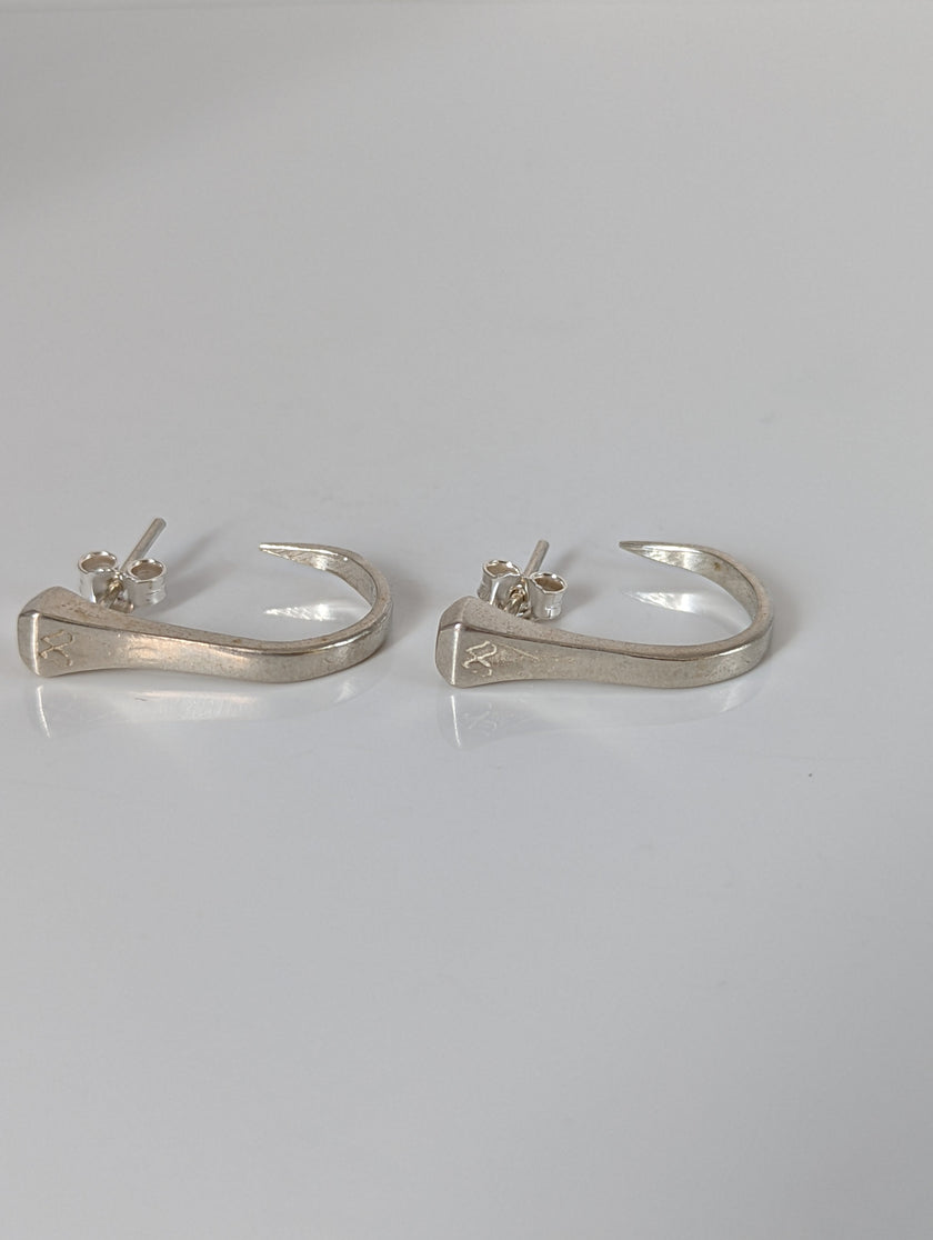Silver Steed Hoofnail Stud Earrings