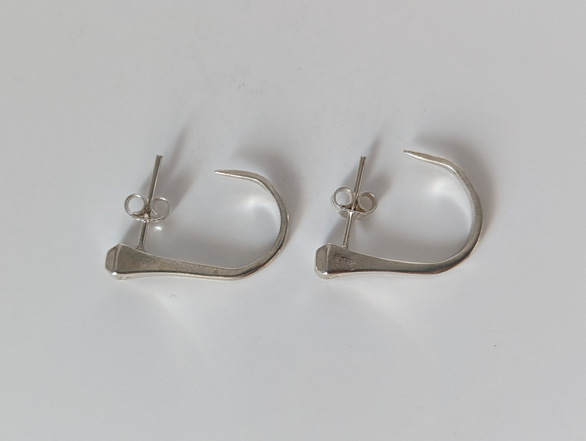 Silver Steed Hoofnail Stud Earrings