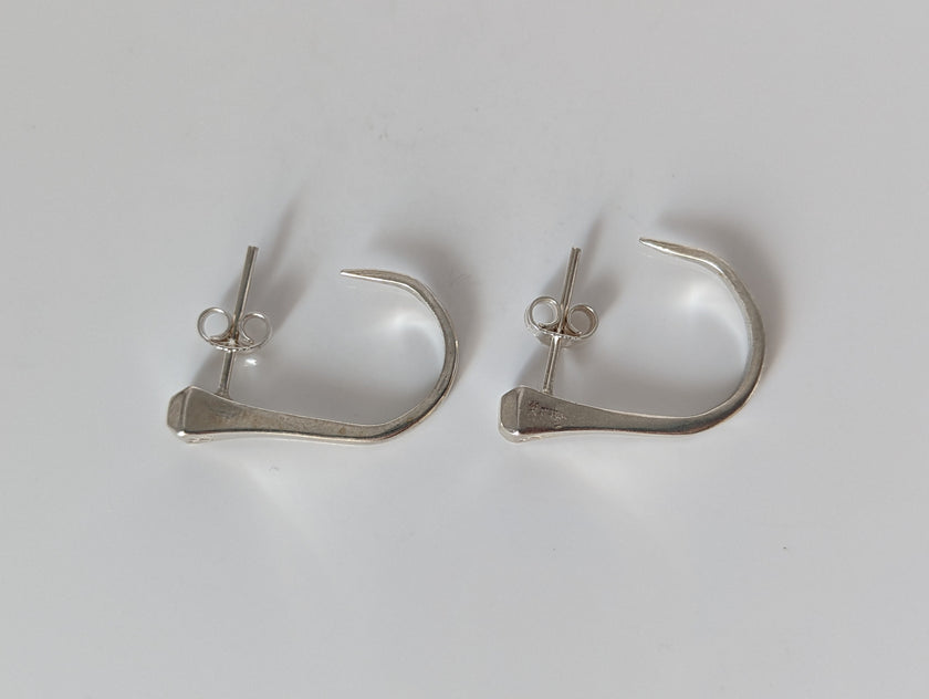 Silver Steed Hoofnail Stud Earrings