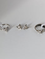 Silver Steed Fox Head Stud Earrings