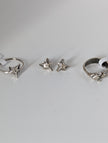 Silver Steed Fox Head Stud Earrings
