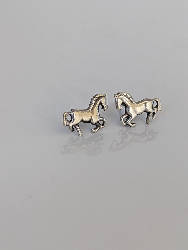 Silver Steed Small Silver Horse Stud Earrings 2