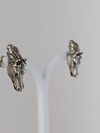 Silver Steed 3D Horse Head Studs 2