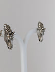 Silver Steed 3D Horse Head Studs 2
