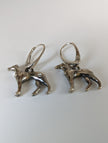Silver Steed Dropped Greyhound Earrings
