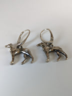 Silver Steed Dropped Greyhound Earrings