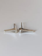 Silver Steed Short Hoof Nail Stud Earrings