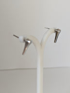 Silver Steed Short Hoof Nail Stud Earrings