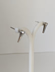 Silver Steed Short Hoof Nail Stud Earrings