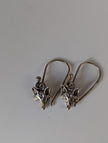Silver Steed Fox Long Dropped Earrings