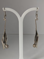 Silver Steed Tulip Dangling Earrings
